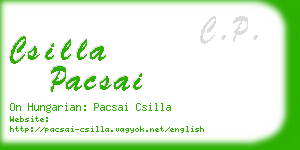 csilla pacsai business card
